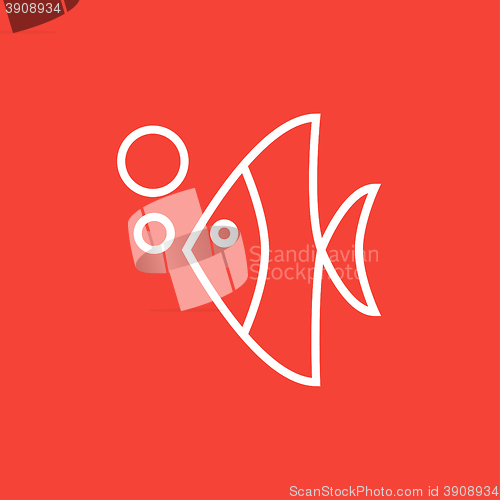 Image of Fish under water line icon.