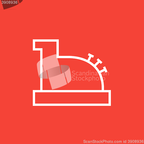 Image of Cash register machine line icon.