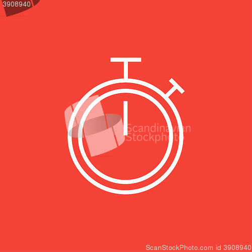 Image of Stopwatch line icon.