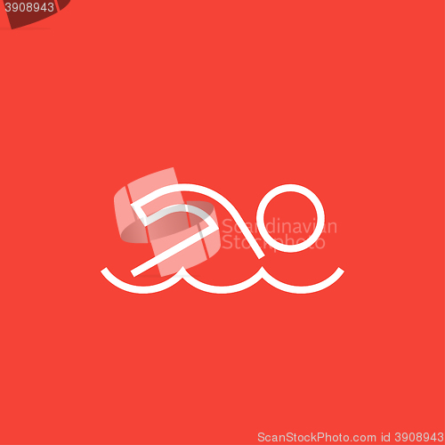 Image of Swimmer line icon.