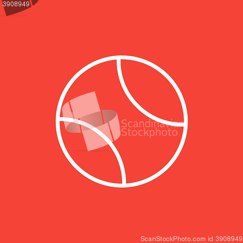 Image of Tennis ball line icon.