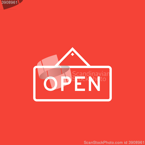 Image of Open sign line icon.