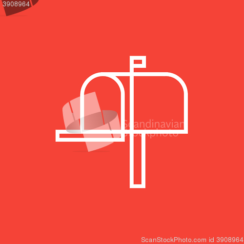 Image of Mail box line icon.