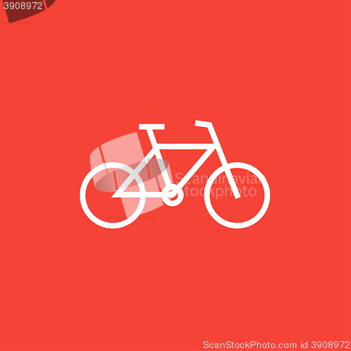 Image of Bicycle line icon.