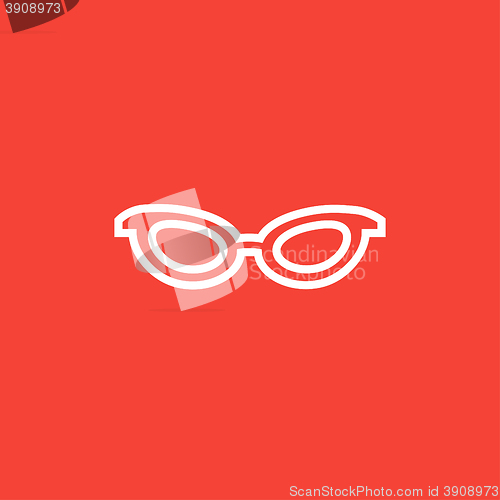 Image of Eyeglasses line icon.