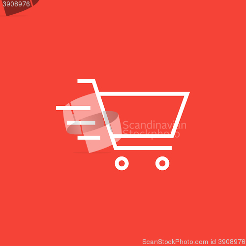 Image of Shopping cart line icon.