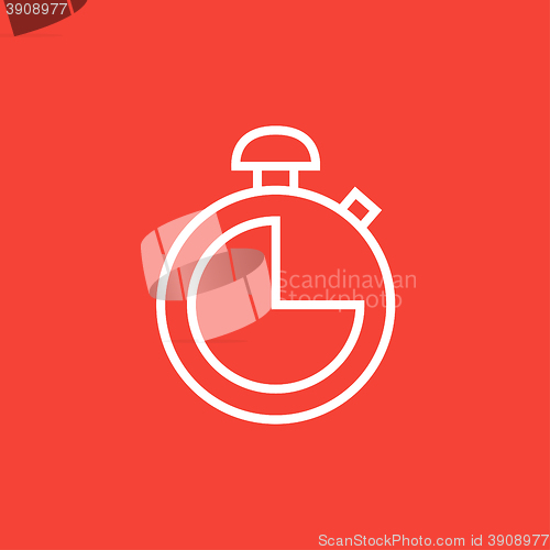 Image of Stopwatch line icon.