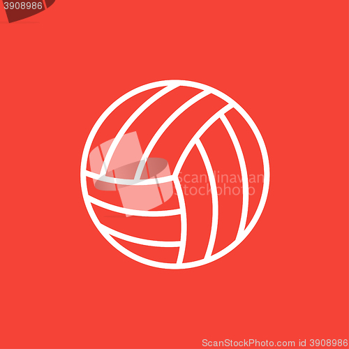 Image of Volleyball ball line icon.