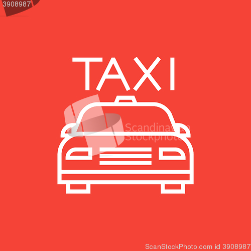 Image of Taxi line icon.