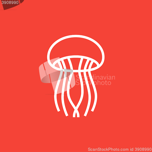 Image of Jellyfish line icon.