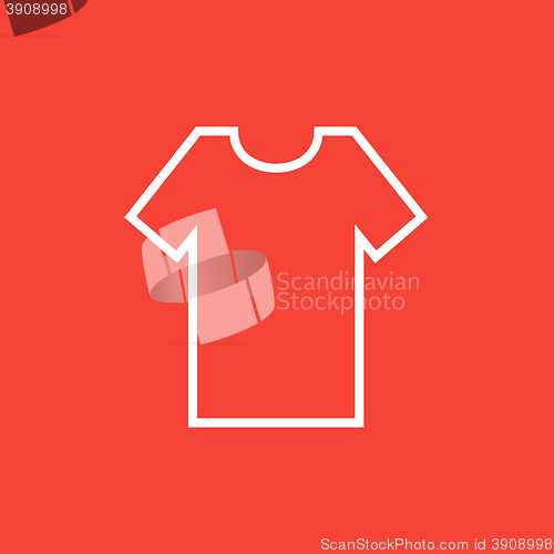 Image of T-shirt line icon.