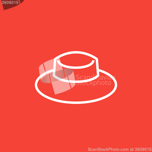 Image of Summer hat line icon.