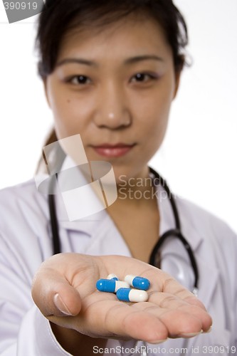 Image of Female Doctor with Pill