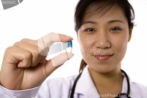 Image of Female Doctor with Pill