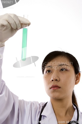 Image of Scientist with Test Tube