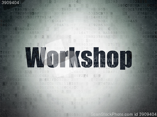 Image of Education concept: Workshop on Digital Data Paper background
