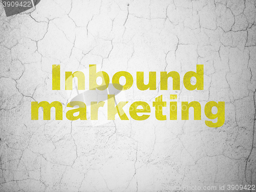 Image of Marketing concept: Inbound Marketing on wall background