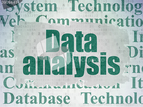 Image of Data concept: Data Analysis on Digital Data Paper background