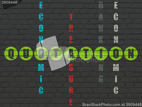 Image of Money concept: Quotation in Crossword Puzzle