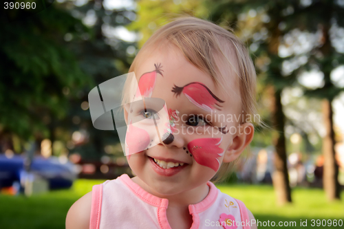 Image of little girl make-up squirrel