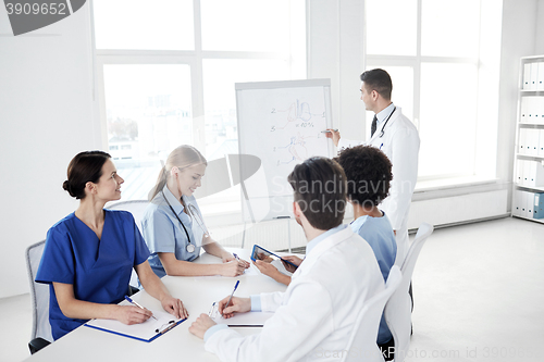 Image of group of doctors on presentation at hospital