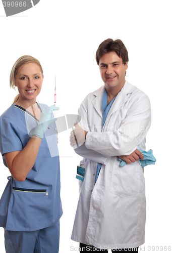 Image of Surgeon and scrub nurse