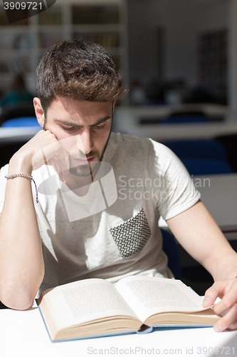 Image of student study  in school library