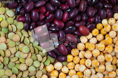 Image of lentil, pea and bean background
