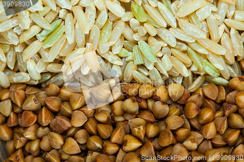Image of buckwheat and rice background