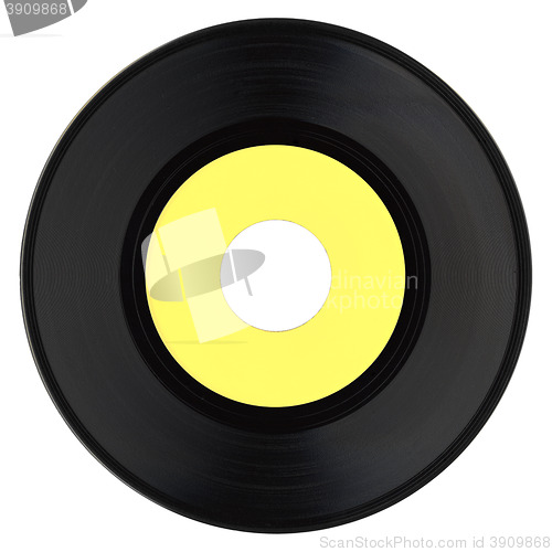 Image of Vinyl record with yellow label