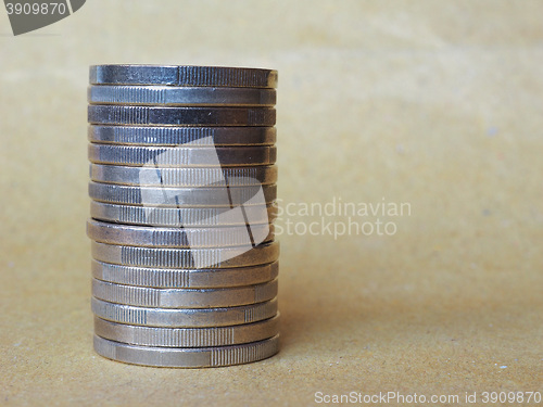 Image of Euro coins pile