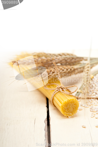 Image of organic Raw italian pasta and durum wheat 