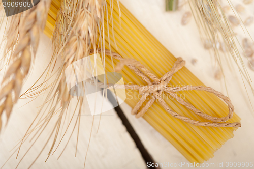 Image of organic Raw italian pasta and durum wheat 