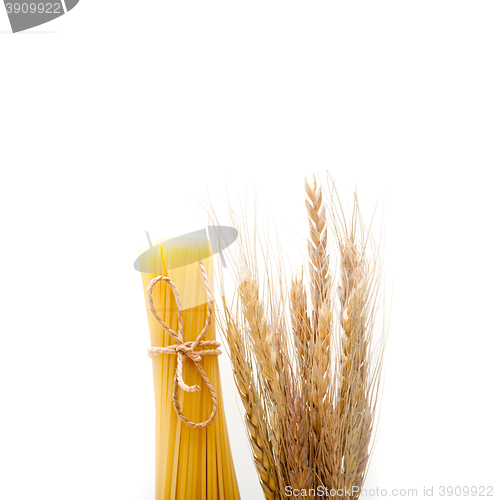 Image of organic Raw italian pasta and durum wheat 