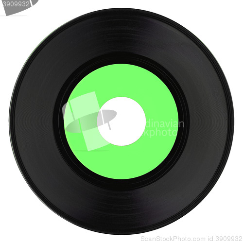 Image of Vinyl record with green label