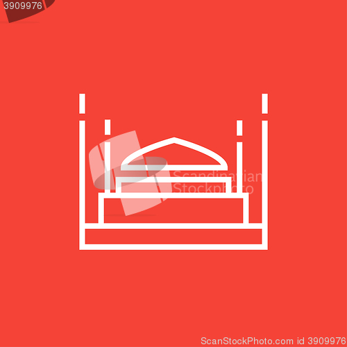 Image of Taj Mahal line icon.