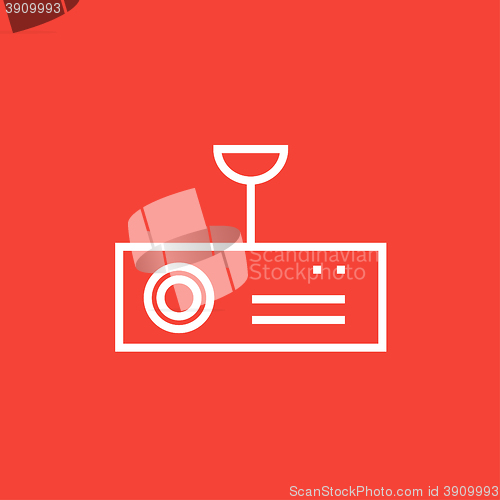 Image of Digital projector line icon.