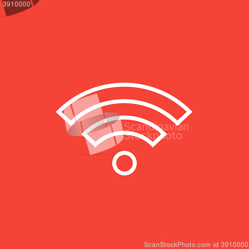 Image of Wifi sign line icon.