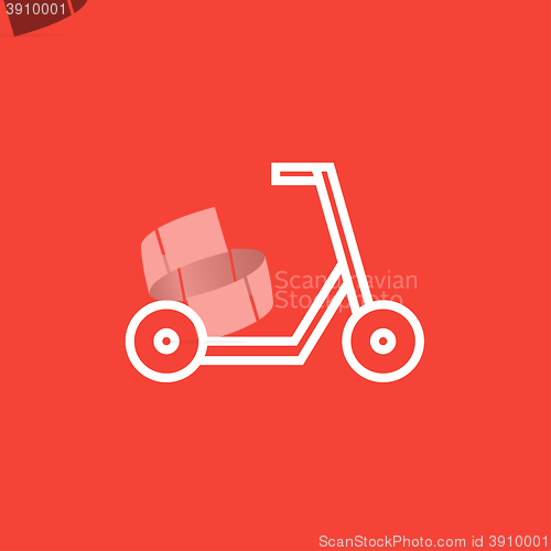 Image of Kick scooter line icon.