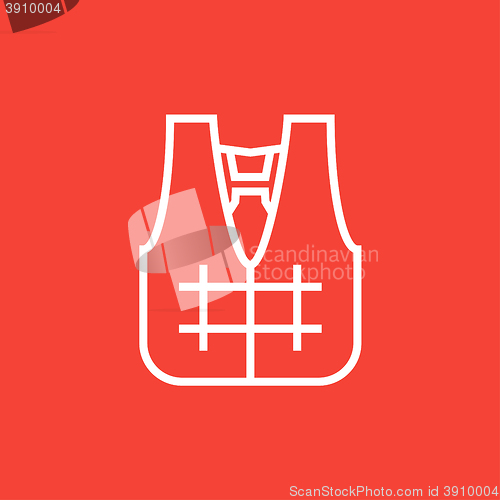 Image of Life vest line icon.