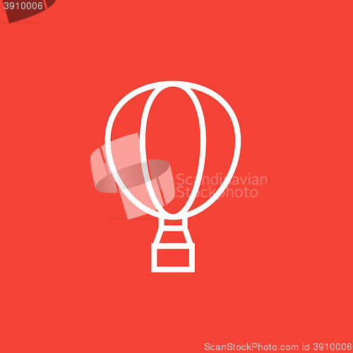 Image of Hot air balloon line icon.