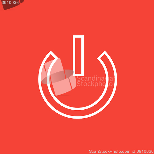 Image of Power button line icon.