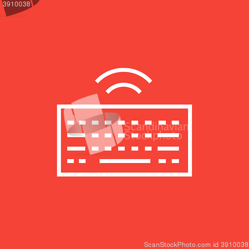 Image of Wireless keyboard line icon.