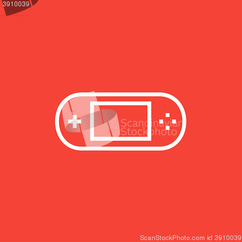 Image of Game console gadget line icon.