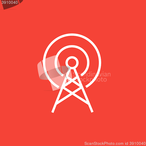 Image of Antenna line icon.