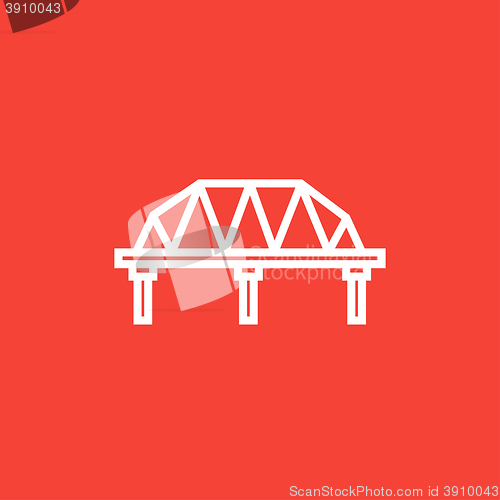 Image of Rail way bridge line icon.