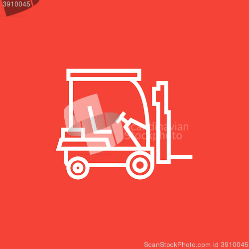 Image of Forklift line icon.