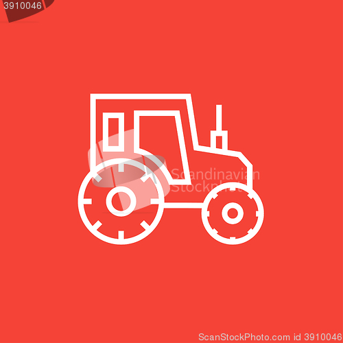 Image of Tractor line icon.