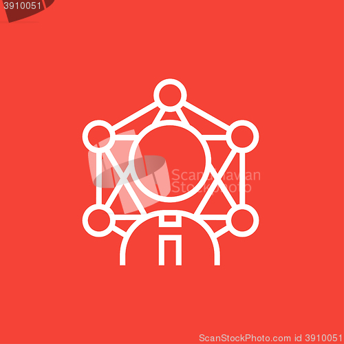 Image of Online business line icon.