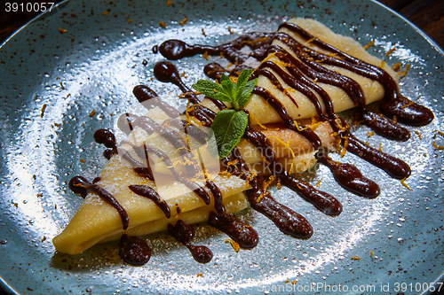 Image of Crepes with chocolate cream